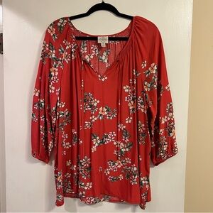 St John’s Bay Red Print Shirt